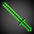 LED Green Pixel Sword