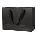 White Kraft Paper Shopping Bags with Ribbon Handles