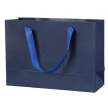White Kraft Paper Shopping Bags with Ribbon Handles
