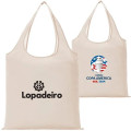 5 oz. Cotton Canvas Shopper Foldable Bag W/ Handle (16"x15")
