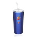 16 oz. Mira Stainless Steel Tumbler with Straw