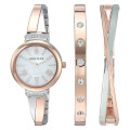 Women's Two-Toned Bracelet Watch Set