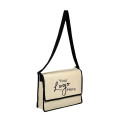 Messenger 13" x 13" x 3" Gusset Bag with Flap with  Binding