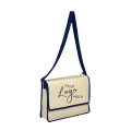 Messenger 13" x 13" x 3" Gusset Bag with Flap with  Binding