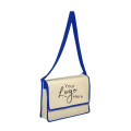 Messenger 13" x 13" x 3" Gusset Bag with Flap with  Binding