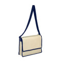 Messenger 13" x 13" x 3" Gusset Bag with Flap with  Binding