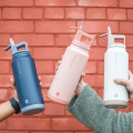 40 oz. GROSCHE® Flip 'N Sip Insulated Straw Water Bottle