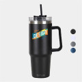 Premium 30 oz TiTUS® Stainless Steel Straw Travel Mug