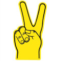 18" Foam Peace Hand
