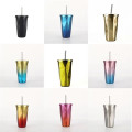 16 oz Lid and Straw Irregular Diamond Drinking Travel Mug