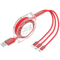 3-in-1 Retractable Multi USB Charger Cable