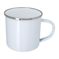 11.8 oz. Enamel Mug with Stainless Steel Rim with Steel C...