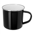 11.8 oz. Enamel Mug with Stainless Steel Rim with Steel C...