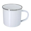 11.8 oz. Enamel Mug with Stainless Steel Rim with Steel C...