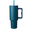 40 oz. Stainless Steel Travel Mugs w/ Handle & Straw Lid