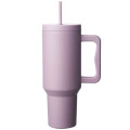 40 oz. Stainless Steel Travel Mugs w/ Handle & Straw Lid
