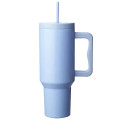 40 oz. Stainless Steel Travel Mugs w/ Handle & Straw Lid