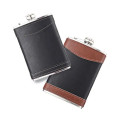 8 Oz. Leather Wrapped Stainless Steel Flask