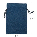 Medium Natural Burlap Pouches Jute Drawstring Bags 5" X 7"