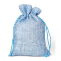 Medium Natural Burlap Pouches Jute Drawstring Bags 5" X 7"