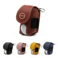 Compact Leather Golf Ball Bag