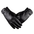 Touchscreen-Compatible Pu Leather Gloves