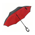 Solid Color Inverted Umbrella With C-Shaped Handle