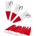 Mini Christmas Hat Utensil Holder for Holiday Decor