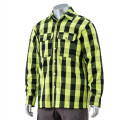 Hi Viz Buffalo Plaid Quilt-Lined Flannel Safety Shirt Jacket