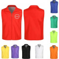 Unisex Polyester Work Vest with Zipper and Pockets