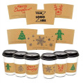 12oz To 16oz Disposable Full Color Printed Coffee Cup Sleeve