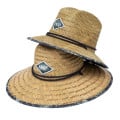 Straw Lifeguard Hat With Custom Woven Label