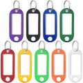 Plastic Key Luggage ID Tags Labels Rings with Name Cards