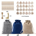 Burlap Drawstring Gift Bag Set