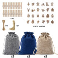 Burlap Drawstring Gift Bag Set