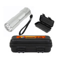 Aluminum LED Flashlight And Small Hard Case Set