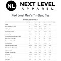 Next Level 4.3 oz. 50:25:25 Polyester/ Cotton/ Rayon T Shirt