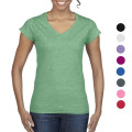 Gildan 100% Cotton Preshrunk Softstyle Ladies V-Neck T-Shirt