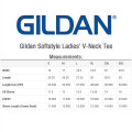 Gildan 100% Cotton Preshrunk Softstyle Ladies V-Neck T-Shirt