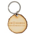 Custom Wood Log Cut Keychains