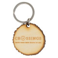 Custom Wood Log Cut Keychains