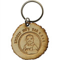 Custom Wood Log Cut Keychains