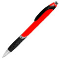 Clickable Rubber Grip Plastic Ballpoint Pens