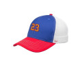 Cotton Tri-Color Caps with Mesh Back