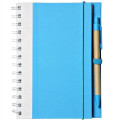 Recyclable Spiral Notebook w/ Pen Two-Tone ECO Notepad