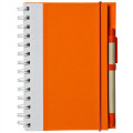 Recyclable Spiral Notebook w/ Pen Two-Tone ECO Notepad