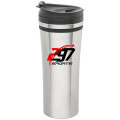 16 oz Stainless Steel Travel Mug BPA free w/ Thumb-Slide Lid