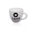 2 oz. Embossed LOVE Design ceramic Coffee Mugs