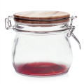 16 oz. Glass Candy Jars w/ Wire Wooden Lid