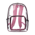 Clear Plastic Backpack w/ Mesh Pocket (13"x18")